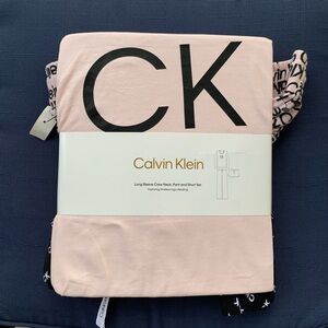 Calvin Klein Long Sleeve Crew Neck, Pant and Short Set